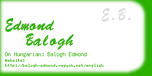 edmond balogh business card